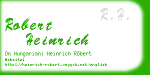 robert heinrich business card